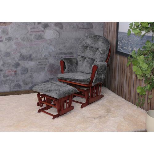 Fauteuil Relax Hwc-c76 Gris Foncé, Piètement Foncé