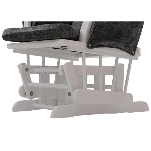 Fauteuil Relax Hwc-c76 Chenille Gris Foncé, Piètement Blanc