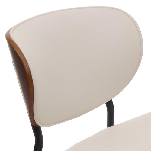 Lot De 2 Chaises De Salle à Manger Hwc-o45 280g/m²   Aspect Noyer, Blanc