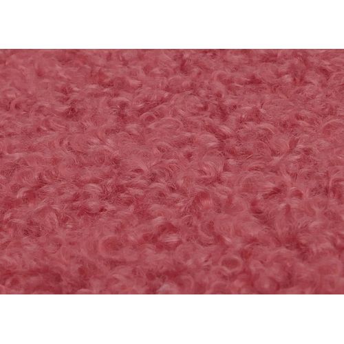 Fauteuil Lounge Hwc-o37 Bouclé Métal Mvg Pourpre-rouge