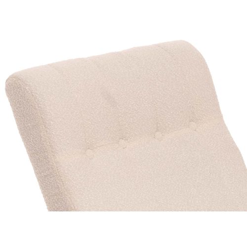 Fauteuil à Bascule Hwc-k10 Mvg Tissu/textile Bouclé (450g/m²) Crème Naturel