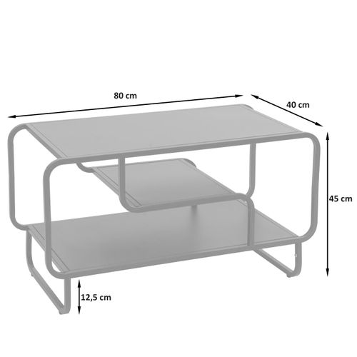 Table Basse Hwc-o33 Mélamine 40x120x60cm Orme Naturel