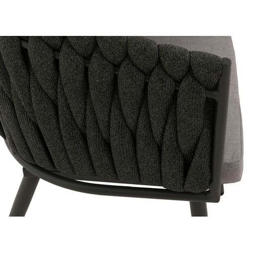 Lot De 6 Chaises De Salle à Manger Hwc N38 Anthracite Coussin Gris Clair