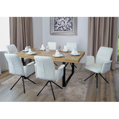Lot De 6 Chaises De Salle à Manger Hwc-n99 Crème
