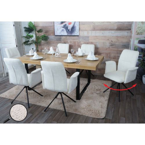 Lot De 6 Chaises De Salle à Manger Hwc-n99 Crème