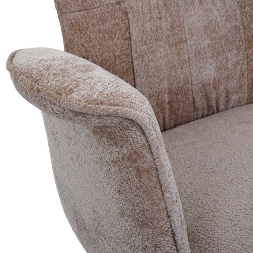 Lot De 6 Chaises De Salle à Manger Hwc-n99 Chenille Marron Clair