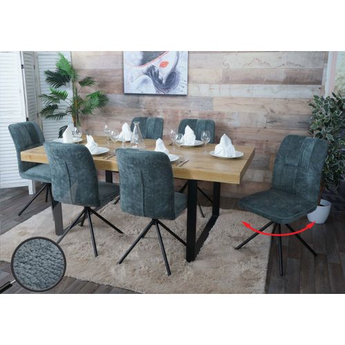 Lot De 6 Chaises De Salle à Manger Hwc-n99 Bleu-vert