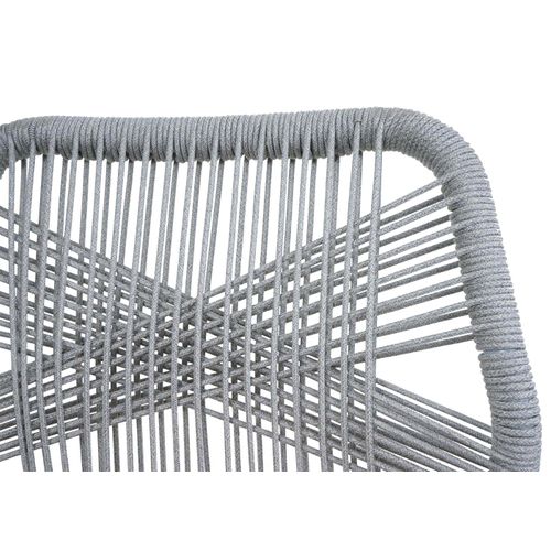 Lot De 2 Tabourets De Bar Rope Hwc-o21 Gris Clair, Coussin Gris Clair