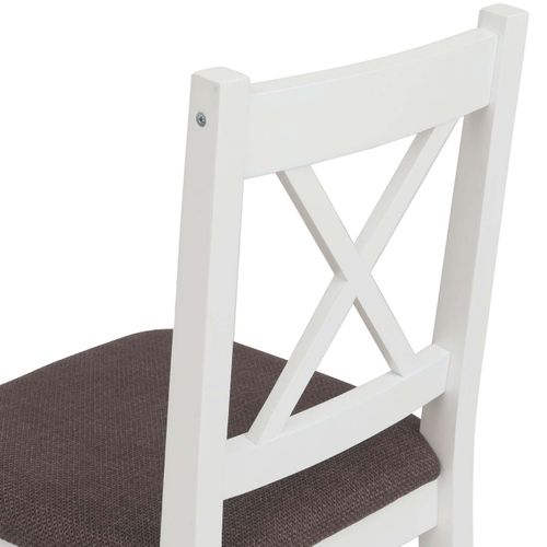 Lot De 2 Chaises De Salle à Manger Hwc-f77 Blanches, Rembourrage Gris