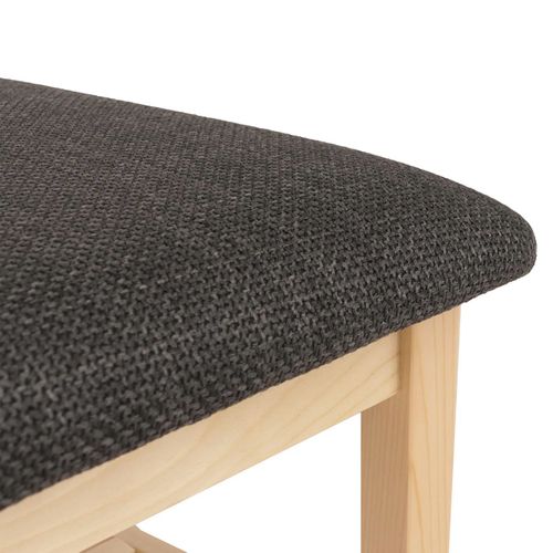 Lot De 2 Chaises De Salle à Manger Hwc-f77 Naturel, Rembourrage Noir