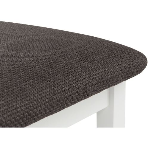 Lot De 4 Chaises De Salle à Manger Hwc-f77 Blanches, Rembourrage Noir