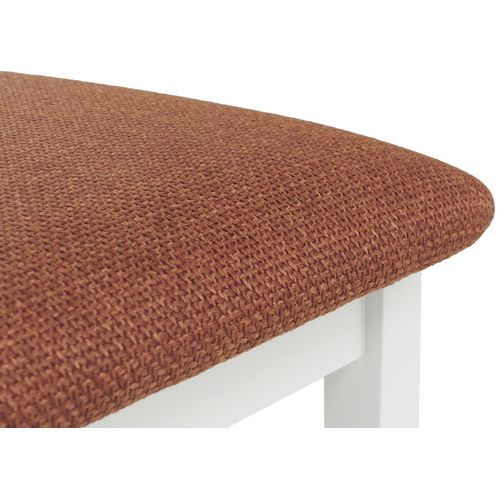 Lot De 4 Chaises De Salle à Manger Hwc-f77 Blanches, Rembourrage Terre-cuite