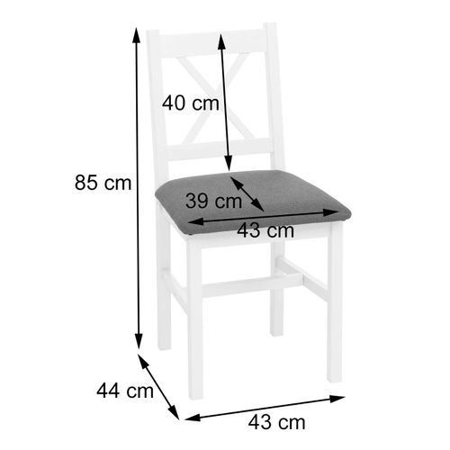 Lot De 4 Chaises De Salle à Manger Hwc-f77 Blanches, Rembourrage Terre-cuite