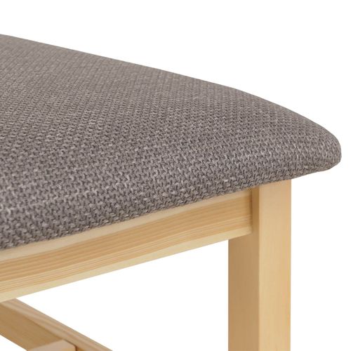 Lot De 4 Chaises De Salle à Manger Hwc-f77 Naturel Rembourrage Gris