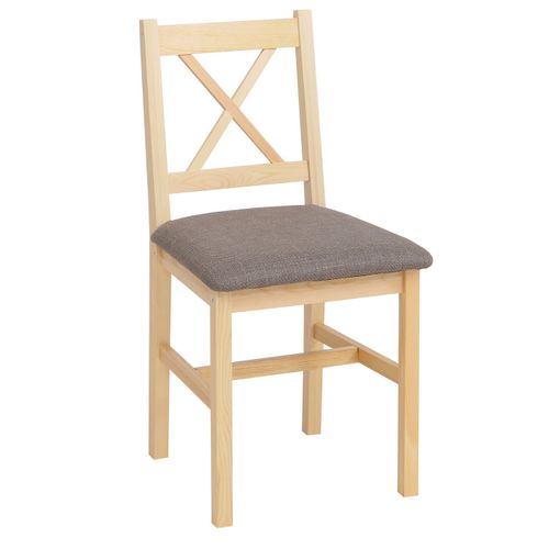 Lot De 4 Chaises De Salle à Manger Hwc-f77 Naturel Rembourrage Gris