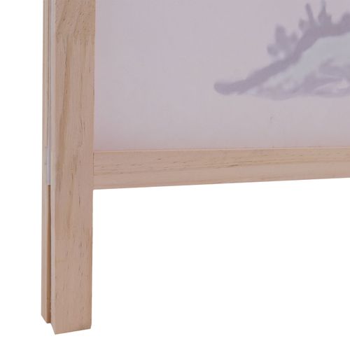 Paravent Hwc-o70 Bois Mvg Polyéthylène 170x137cm Paysage Fluvial