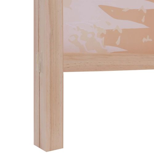 Paravent Hwc-o70 Bois Mvg Polyéthylène 170x137cm Fleurs De Cerisier