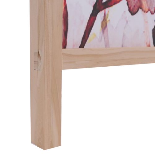 Paravent Hwc-o70 Bois Mvg Polyéthylène 170x137cm Fleurs