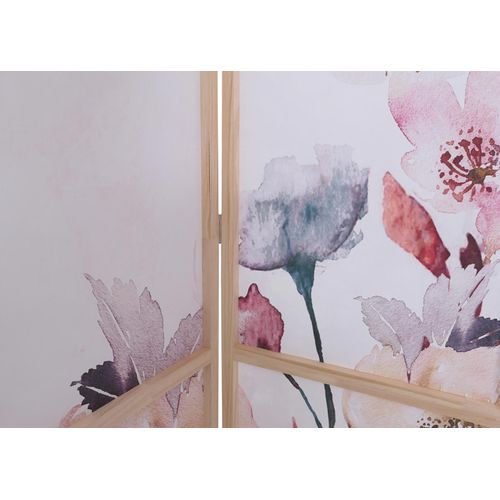 Paravent Hwc-o70 Bois Mvg Polyéthylène 170x227cm Fleurs