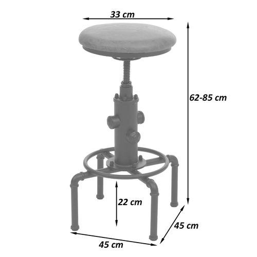 Lot De 2 Tabourets De Bar Hwc-n23 Marron