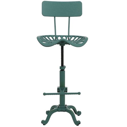 Tabouret De Bar Hwc-n26 Industrial Métal Vert
