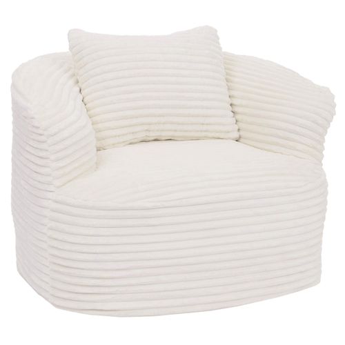 Fauteuil Hwc-p18 Tissu/textile Cord (370 G/m²) Blanc