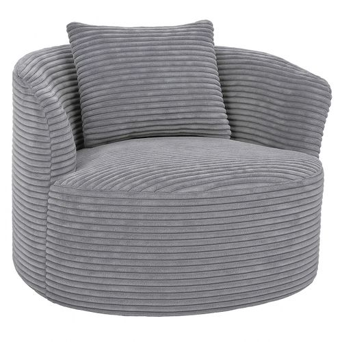 Fauteuil Hwc-p18 Tissu/textile Cord (370 G/m²) Gris Clair