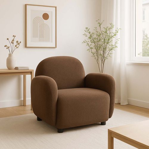 Fauteuil Hwc-p33 Chenille (330 G/m²) Marron