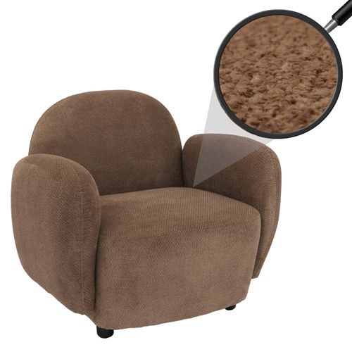 Fauteuil Hwc-p33 Chenille (330 G/m²) Marron