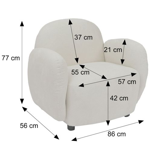 Fauteuil Hwc-p33 Chenille (330 G/m²) Marron