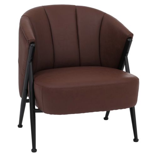 Fauteuil Hwc-p30 Simili Cuir Rouille