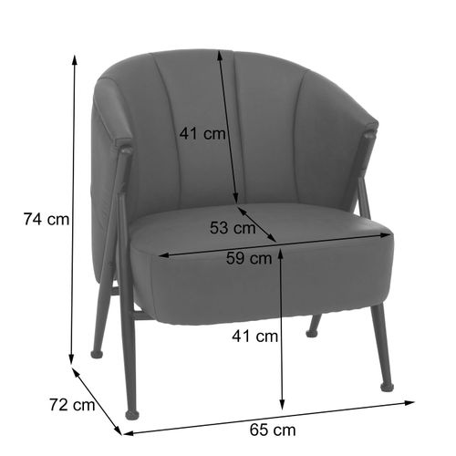 Fauteuil Hwc-p30 Simili Cuir Rouille