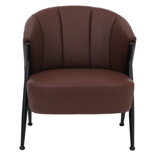 Fauteuil Hwc-p30 Simili Cuir Rouille