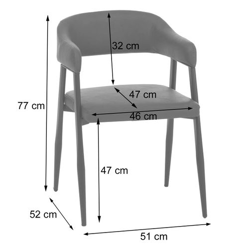 Lot De 2 Chaises De Salle à Manger Hwc-p29 En Similicuir Marron Foncé