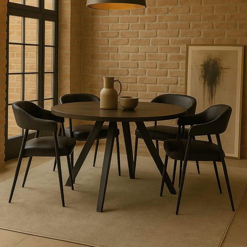 Lot De 2 Chaises De Salle à Manger Hwc-p29 En Similicuir Noir