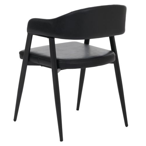 Lot De 2 Chaises De Salle à Manger Hwc-p29 En Similicuir Noir