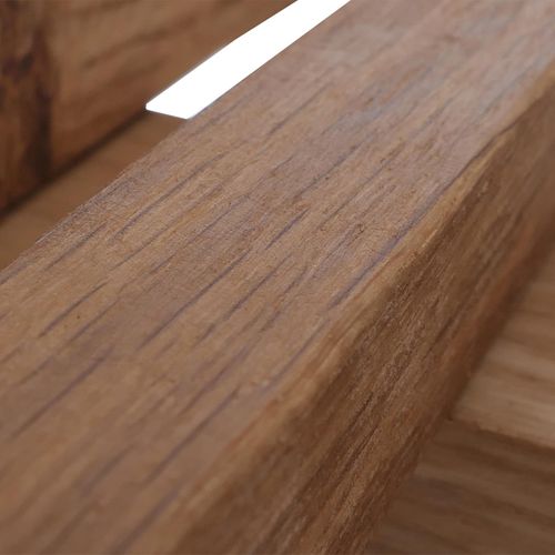 Banc De Vestiaire Hwc-p56 45x100x35cm, Bois Massif Chêne