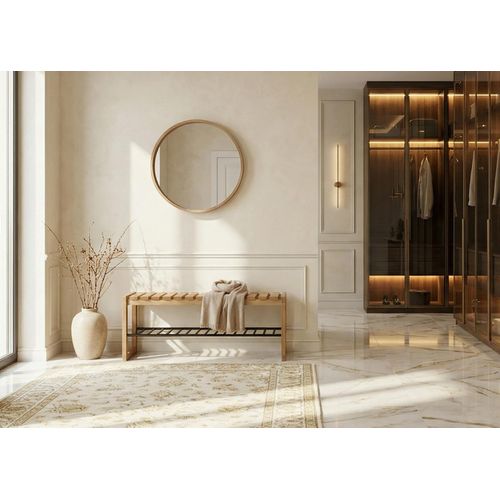 Banc De Vestiaire  Hwc-p57 45x88x30cm, Bois Massif Chêne