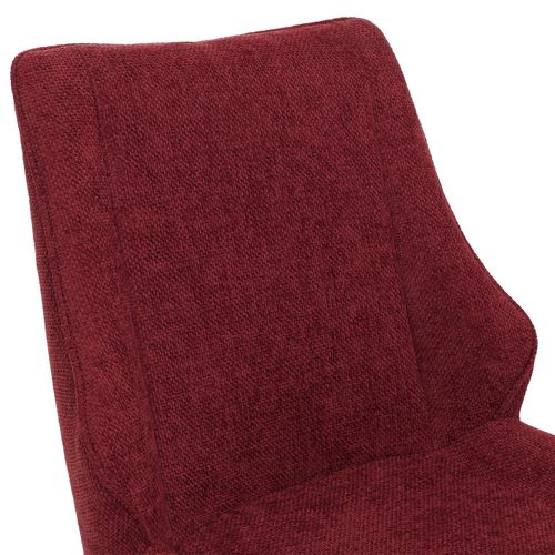 Lot De 2 Chaises De Salle à Manger Hwc-o48 Chenille (320g/m²) Bordeaux