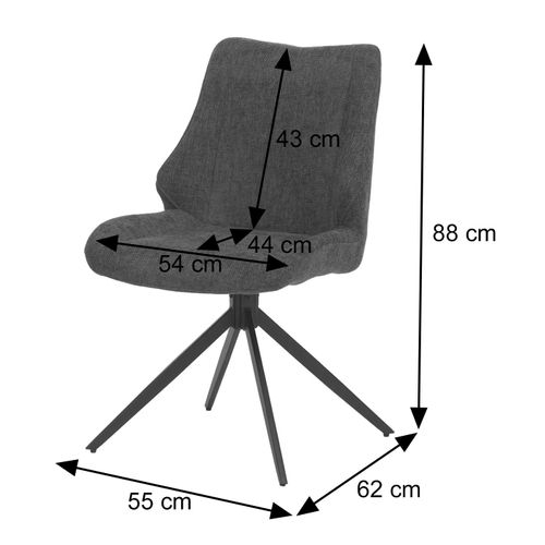 Lot De 6 Chaises De Salle à Manger Hwc-o48 Chenille (320g/m²)   Brun Rouge