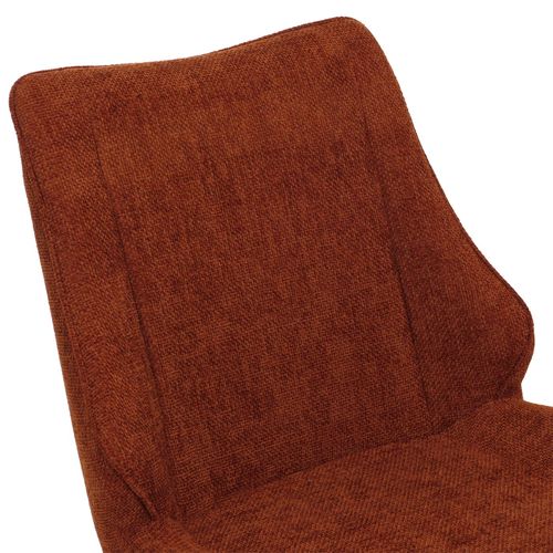 Lot De 6 Chaises De Salle à Manger Hwc-o48 Chenille (320g/m²)   Brun Rouge