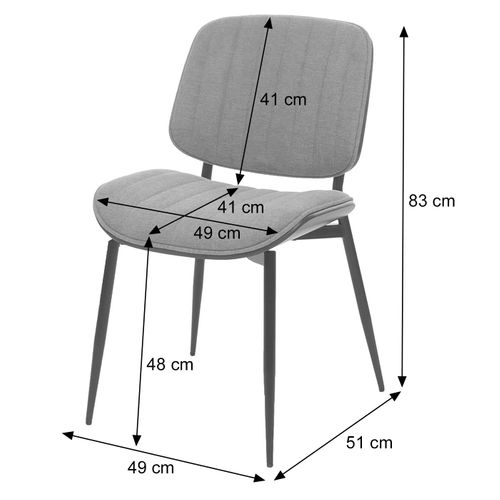Lot De 6 Chaises De Salle à Manger Hwc-o44 Mvg Nature, Gris Clair