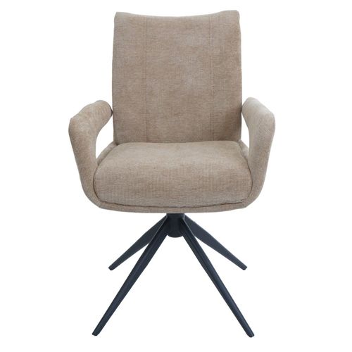 Lot De 6 Chaises De Salle à Manger Hwc-o78 Chenille (310 G/m²) Marron Clair