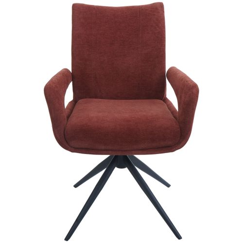 Lot De 6 Chaises De Salle à Manger Hwc-o78 Chenille (310 G/m²) Rouge-brun