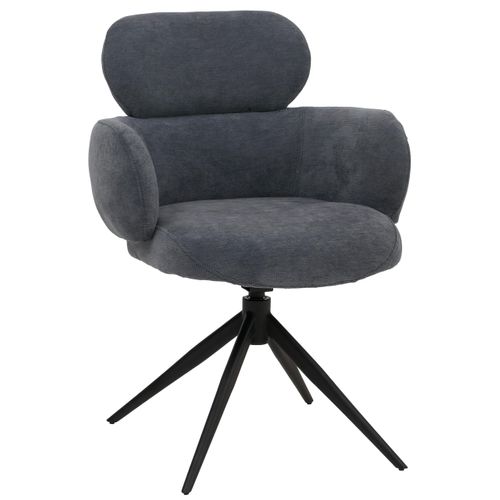 Chaise De Salle à Manger Hwc-o77 (310 G/m²) Chenille Gris-bleu