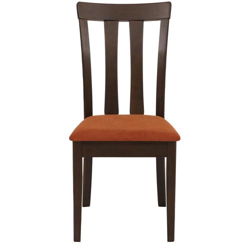 Lot De 2 Chaises De Salle à Manger Hwc-g46 En Bois Massif Piètement Foncé, Orange