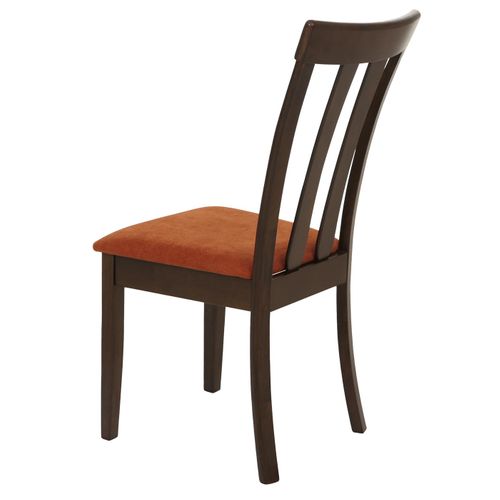 Lot De 2 Chaises De Salle à Manger Hwc-g46 En Bois Massif Piètement Foncé, Orange