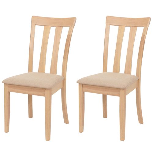Lot De 2 Chaises De Salle à Manger Hwc-g46 Piètement Couleur Naturelle, Beige