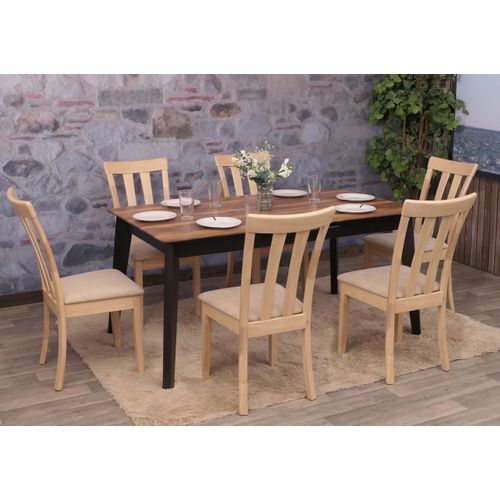 Lot De 6 Chaises De Salle à Manger Hwc-g46 Piètement Couleur Naturelle, Beige