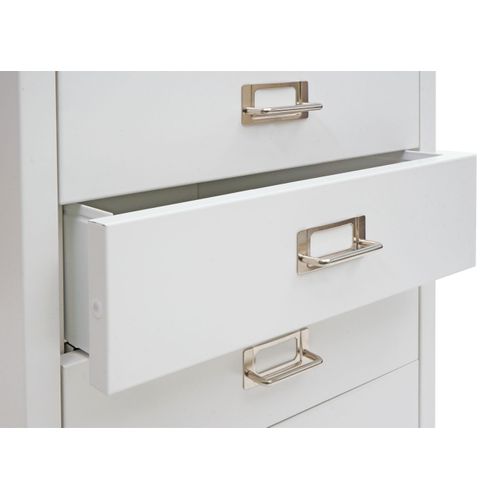 Caisson à Roulettes Hwc-l49 Métal 75x40x41cm 6 Tiroirs Blanc